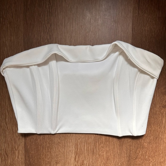 Princess Polly NWOT White Corset Top Size US 10 - Picture 1 of 6